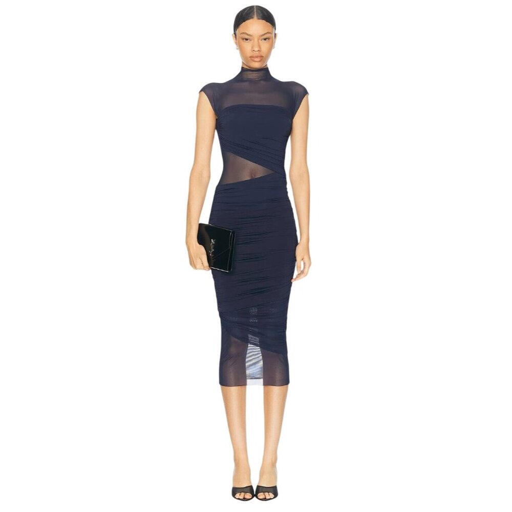 SER.O.YA Tabitha Midi Dress in Sapphire X-Small New Womens Bodycon Midi